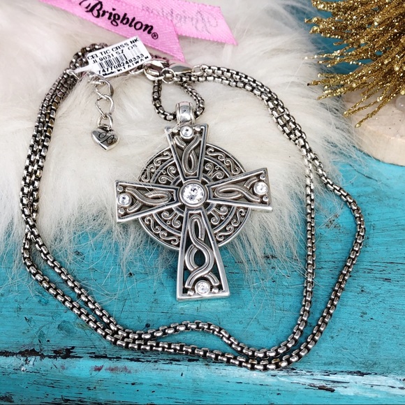 Brighton Celtic Cross Crystal Pendant 